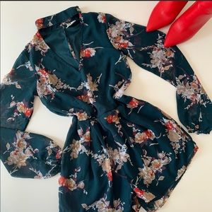 Japna Floral Green Romper
